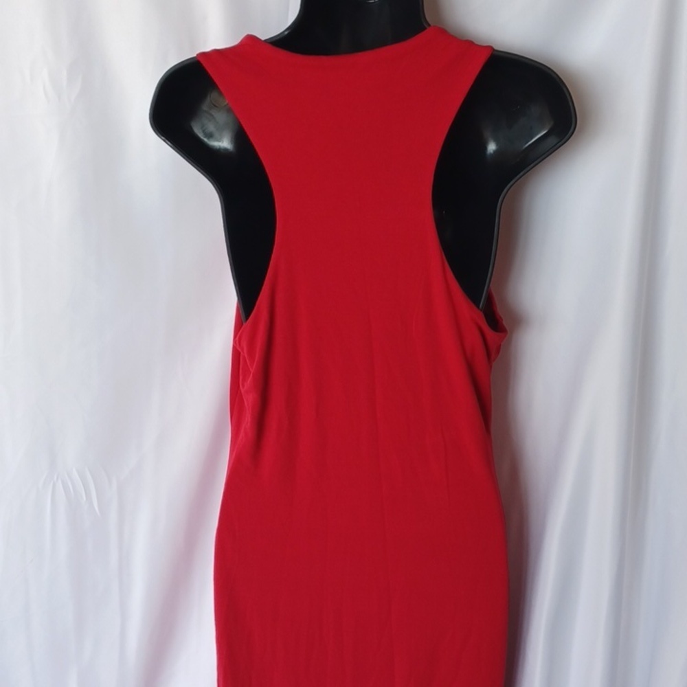 Joe & Elle Bodycon Racer Back Red Dress - Picture 4 of 6